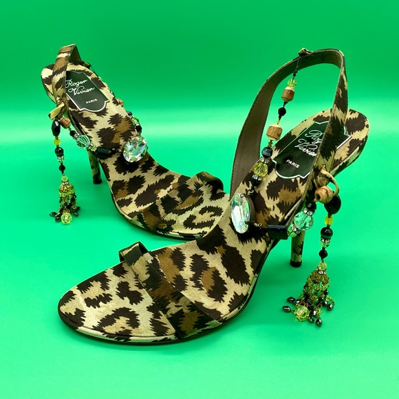 Roger Vivier women’s EU 40 (US 9, UK 7) Leopard Print Sandal Pump - Picture 1 of 9
